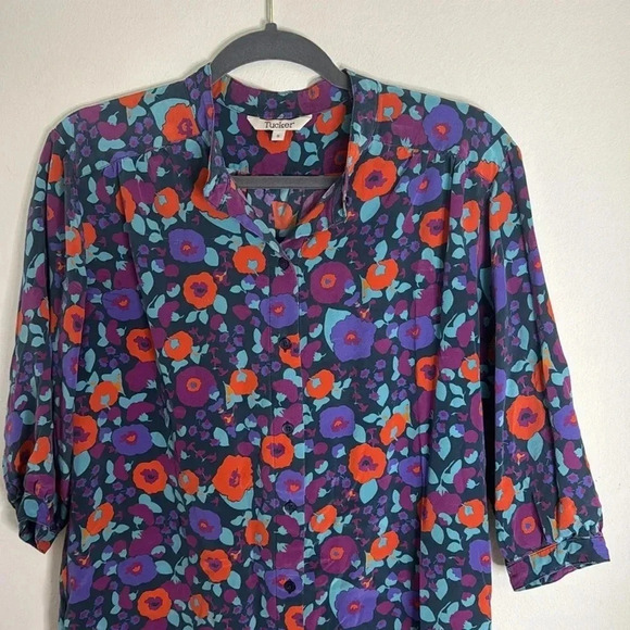 Tucker Floral Shirt Dress Size Small - Picture 3 of 7